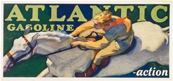 MCCLELLAND BARCLAY (1891-1943). ATLANTIC GASOLINE. Group of 14 cards. Circa 1930s. Each approximately 2x6 inches, 7x15 cm.